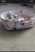 Handmade doll carry cot with
