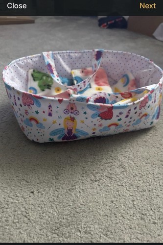 Handmade doll carry cot - , with