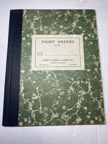Vintage ship night orders - vintage, ship’s