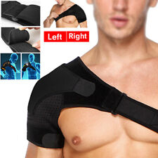 Shoulder Brace Rotator Cuff Support Relief Pain Adjustable Belt Black Left/Right