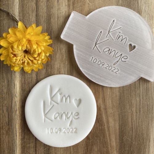 Wedding name date fondant - wedding,
