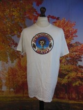 Grateful Dead white spell out logo heavy cotton T-Shirt. UK men's size Large
