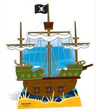 Little Pirates Friends Pirate Ship CARDBOARD CUTOUT standup kids party theme fun