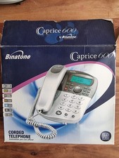 Binatone Caprice 600 - Corded Telephone - Black/Silver  Model 1335. With Box.