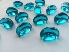 150 X Decorative AQUA Glass