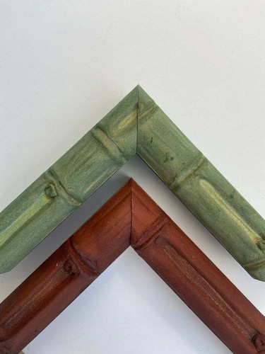 Antique green bamboo picture