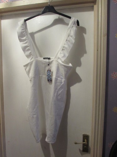 Ladies white coloured ruffle - ladies,