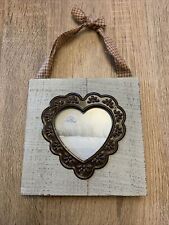 Grey Wooden Heart Shaped Photo