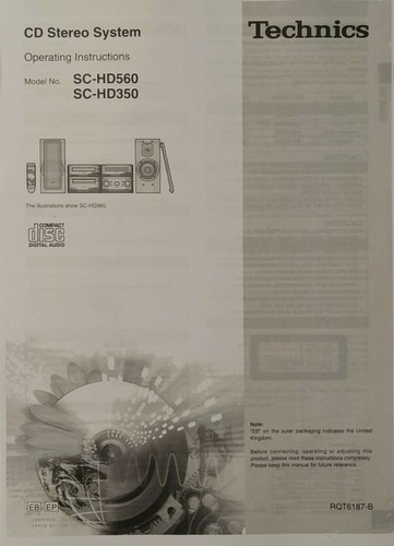 Technics hd560 sc - sc-hd560, sc-hd350
