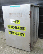 vintage Rare Solid aluminium Lockable chest Storage shelved Tool 2ft Cabinet