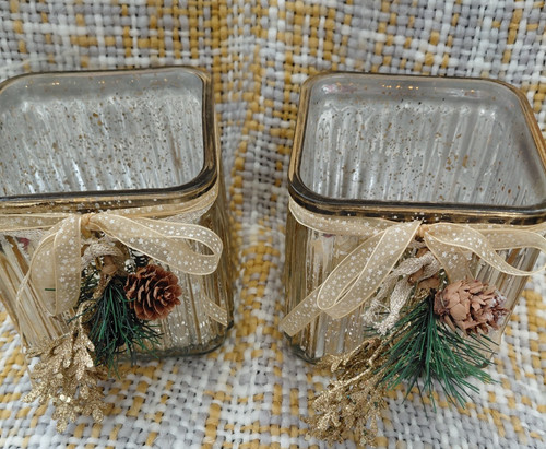 Large pair mercury glass - large,