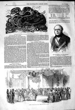 Original Old Antique Print