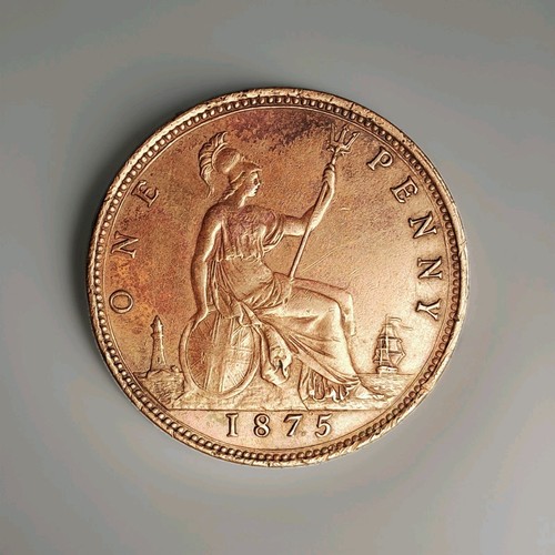 1875 victoria penny - 1875,