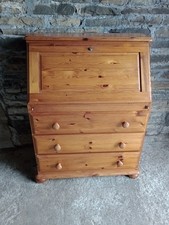  Pine Bureau Writing Desk With Three Drawers
