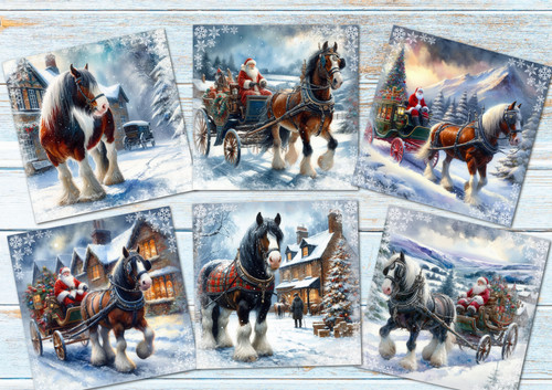 Shire horse snowy - horse,