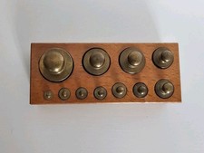 Set Of 11 Graduated Brass Postal Weights. 1g to 200g.