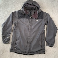 Karrimor Jacket Mens Medium Grey Waterproof Hooded Parka Anorak Field Rain Coat