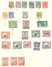KENYA;UGANDA & TANGANYIKA ALBUM PAGE OF 25 GOOD USED STAMPS KG5 & KG6 SOME MINT