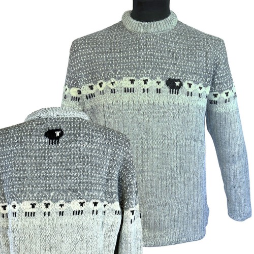 Knitted black sheep jumper - black,