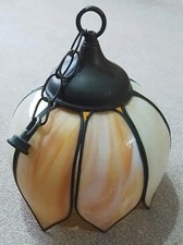Vintage Amber Tulip Pendant