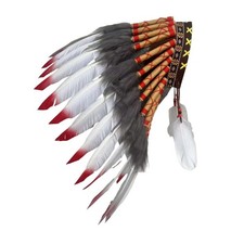 Indian Artificial Feather Headdress Headpiece for Fancy Dress Stage Halloween