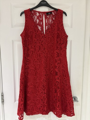 Red wallis lace dress - wallis,