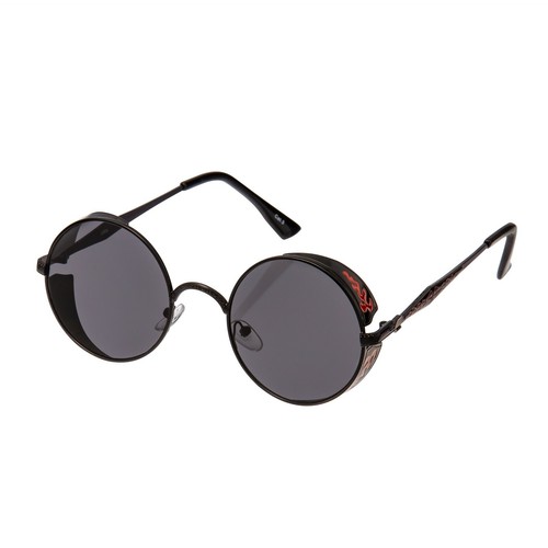 Black steampunk glasses - black,