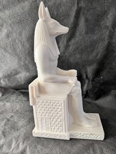 Resin Composite Egyptian Anubis  - Sitting on a Throne (10" tall)