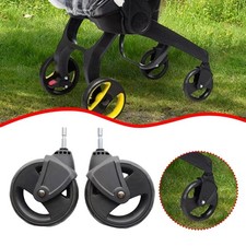 Baby Trolley Wheels 2x Accs Replacement Pushchair Spare Parts Pram Universal