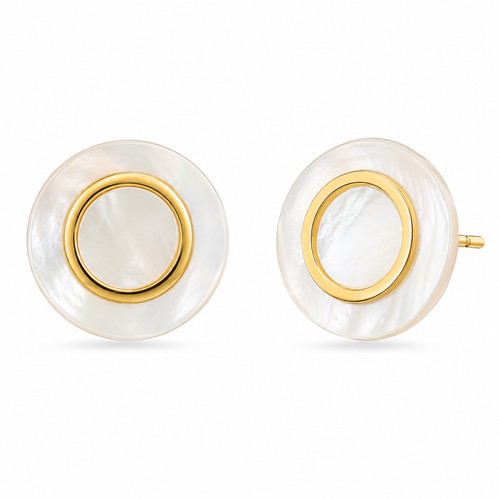 Gold plated mother pearl - gold,