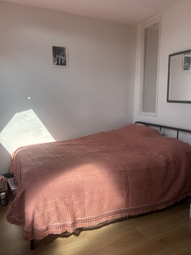 Vintage dusty pink throw - pink, throw/
