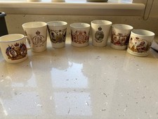 Set of 7 commemorative Royal cups