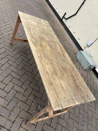 Vintage pine folding trestle - vintage,
