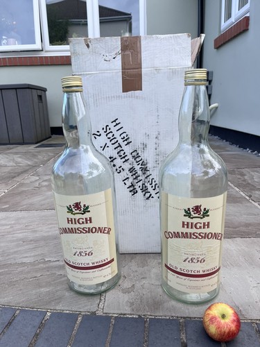Pair giant whiskey bottles - giant,
