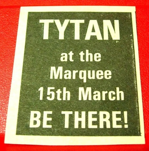 Tytan marquee london gig - marquee,