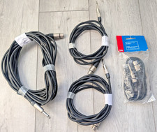 4 x Female XLR to 6.35mm 1/4" Stereo TRS Jack Balanced Cables inc 1x KLOTZ Lead