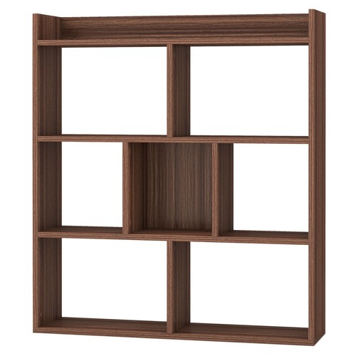 Wooden bookcase cubes open - bookcase,