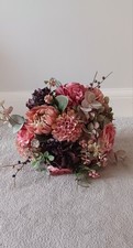 Beautiful Large Faux Silk Flower Pink Mix Bouquet Arrangment Rrp £250