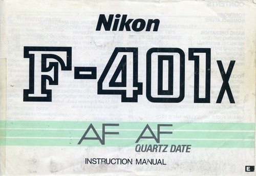 Nikon 401x instruction - f-401x,