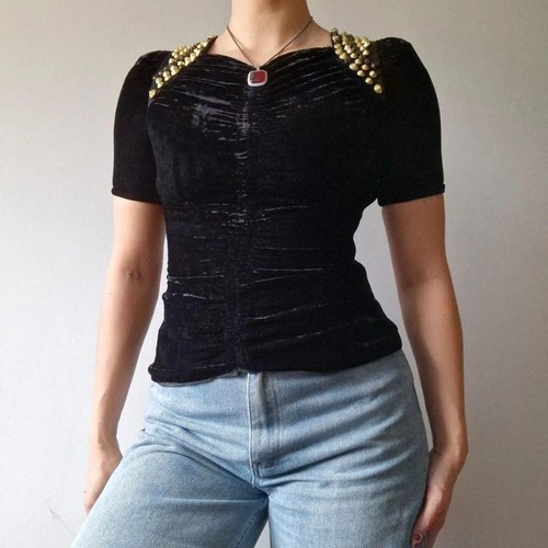 Bastyan crushed velvet studded - bastyan,