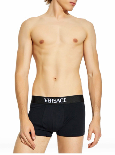 Versace men black low rise - men's,