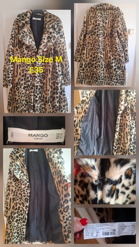 Mango leopard fur coat - leopard, m