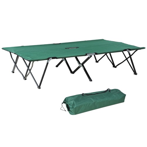 Double camping cot bed - double, with