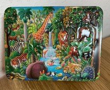 Churchill Empty Embossed Tin Box Natures Friends Jungle . Child Nursery Box .VGC