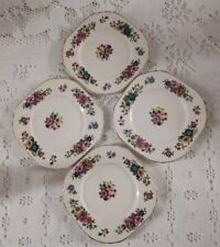 Wedgewood Square Tea/Side Plates June Flower x 4 Art Deco 1930's (Prop)