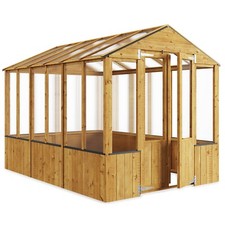 BillyOh Wooden Greenhouse Potting Shed Polycarbonate Glazing Double Door