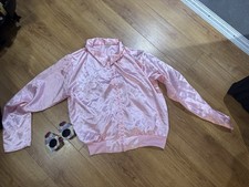 Ladies Grease Pink Ladies Jacket One Size Fits Most & Glasses