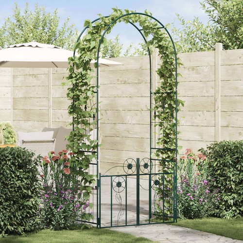 Black metal garden arch - metal, rose