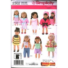 Simplicity 2302 18 Inch Doll