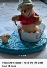Pooh and Friend’s Days Like These Figurine Pooh Gone Fishing Mint Condition